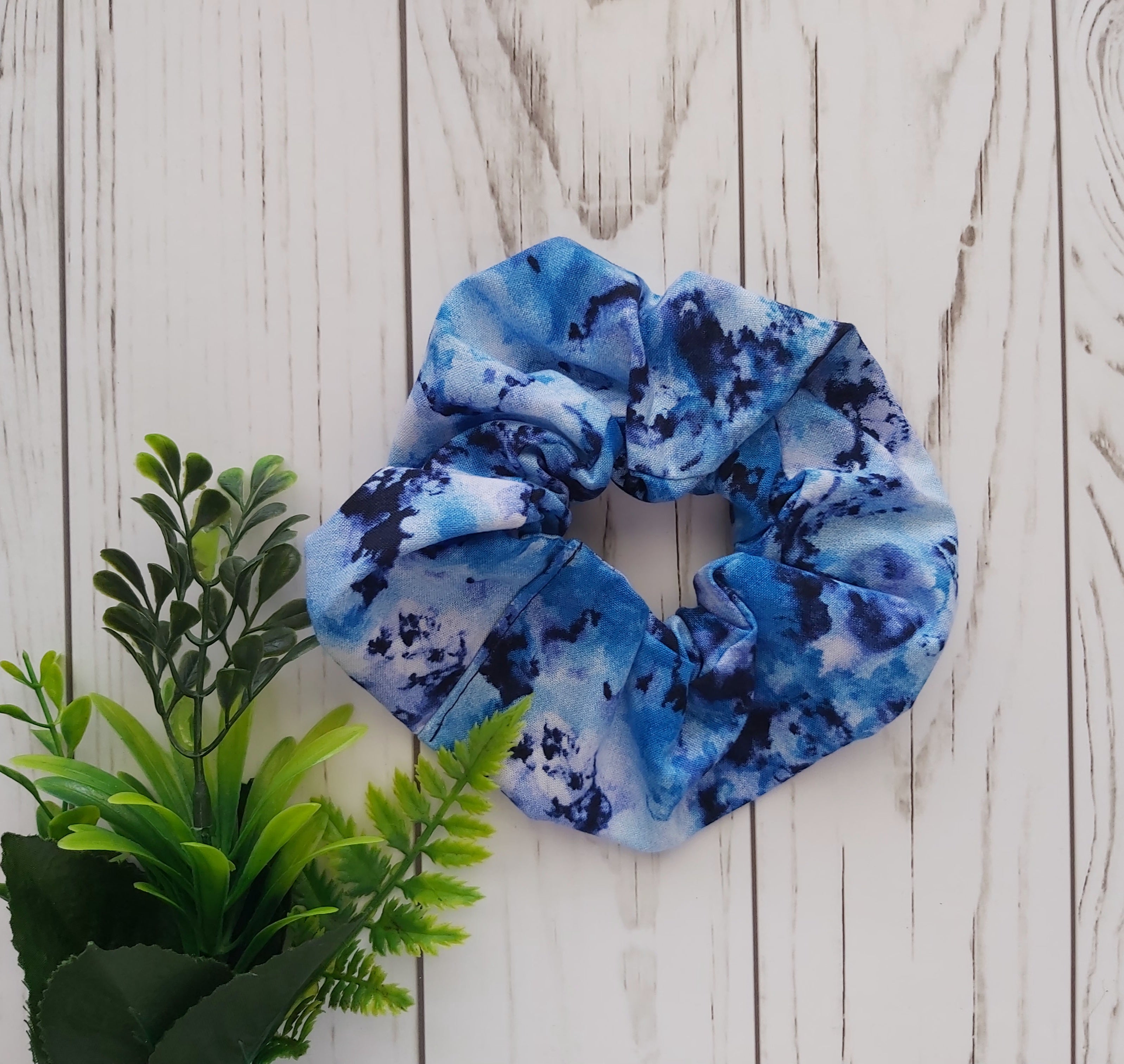Marbled Blue Scrunchie