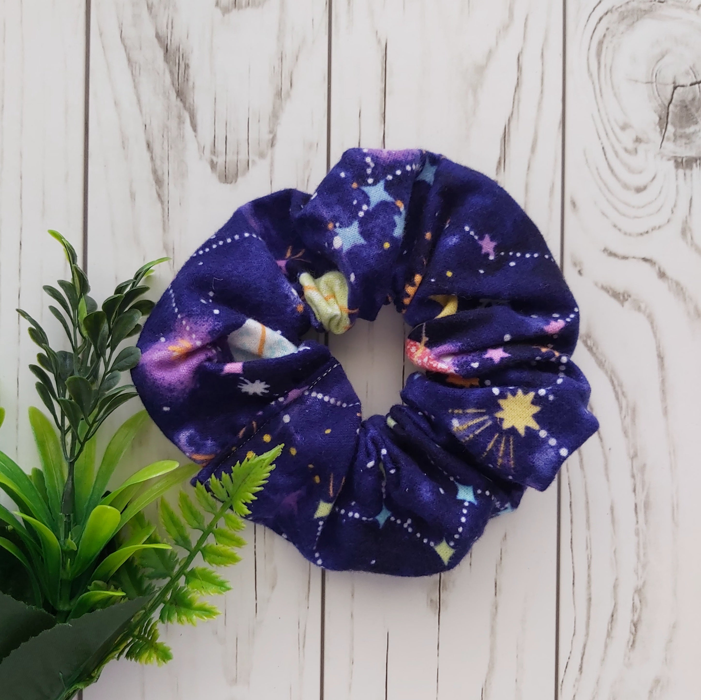 Blue Space Scrunchie