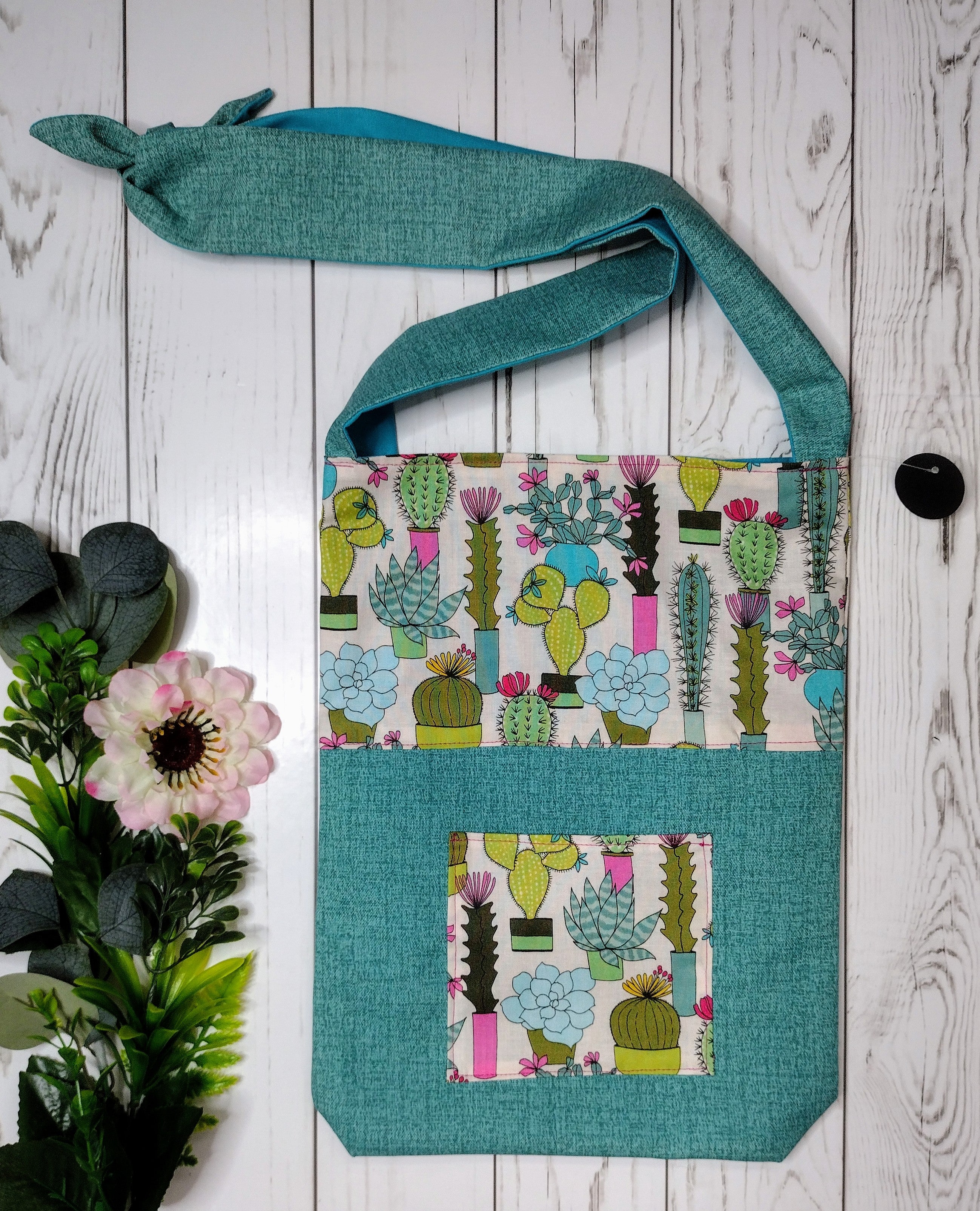 Suculents Handmade Tote Bag
