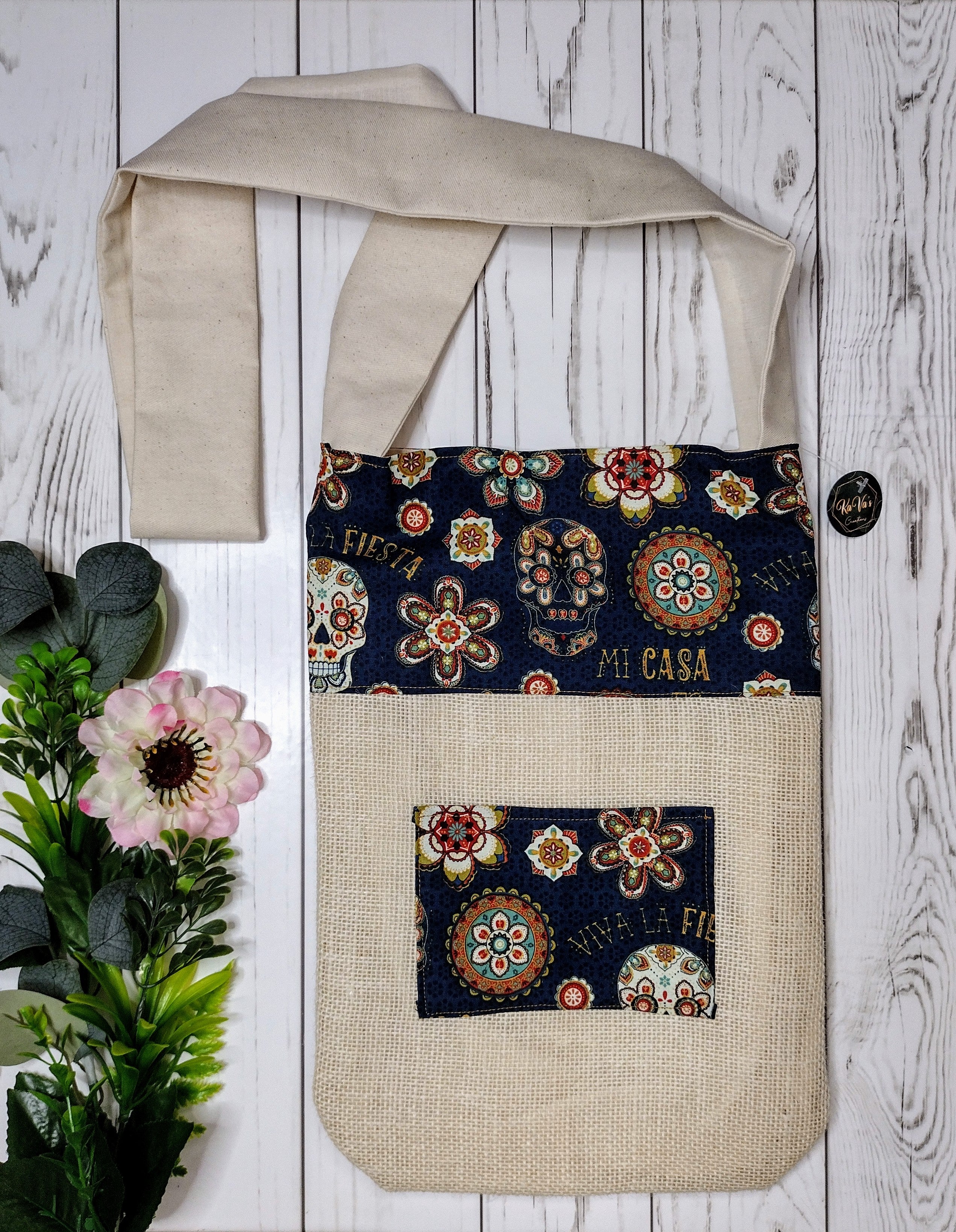 Skull Handmade Tote Bag