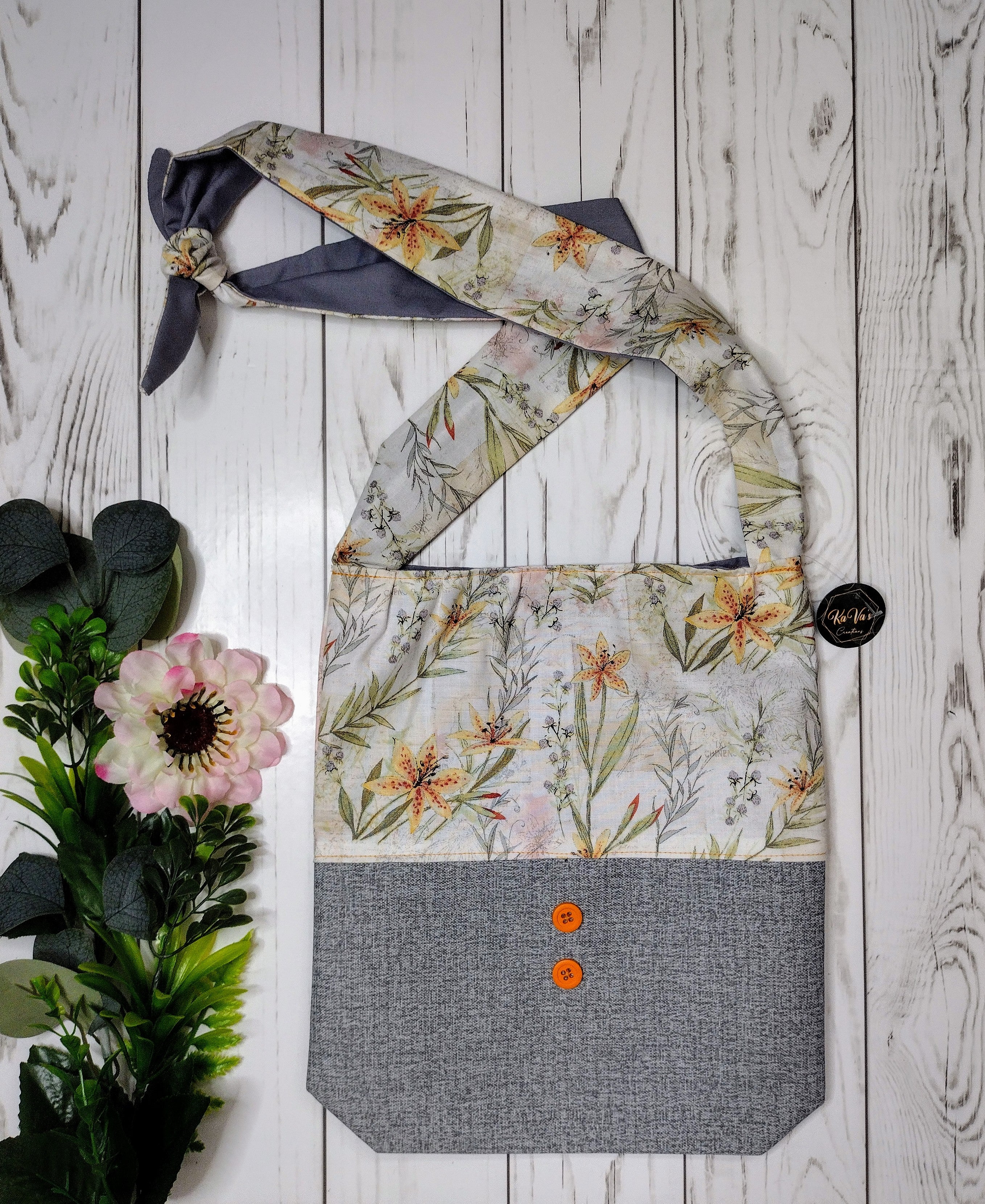 Wild Flower Handmade Tote Bag